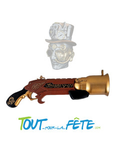 Pistolet revolver steampunk 32cm 2