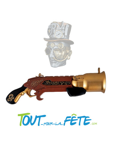 Pistolet revolver steampunk 32cm