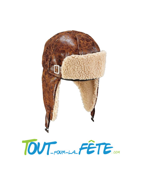 Chapeau / Chapka aviateur marron