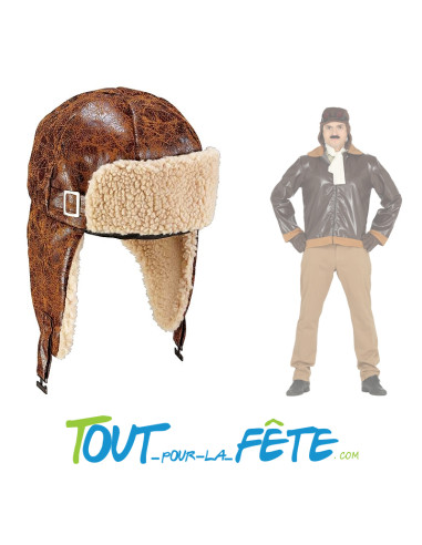 Chapeau / Chapka aviateur marron