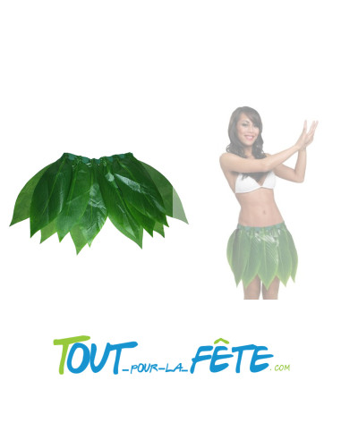 Jupe hawaïenne feuille de bananier 65cm