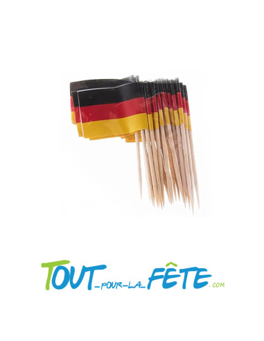 24 Piques apéritifs drapeau Allemagne