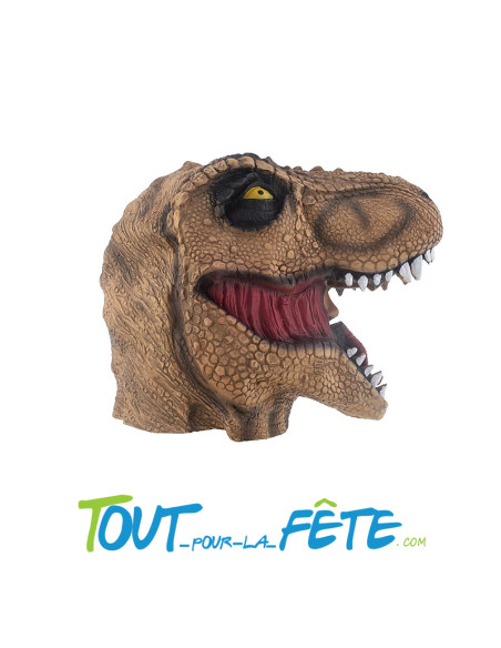 Masque latex dinosaure vélociraptor adulte