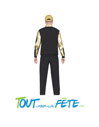 Déguisement survêtement or et noir taille adulte