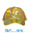 Casquette or métallisée holographique