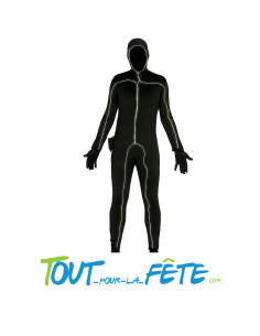 Déguisement black light man taille adulte