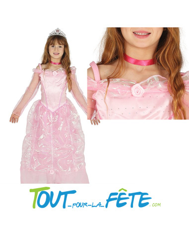 Déguisement de princesse rose taille enfant