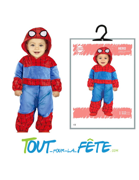 Déguisement spider-man pour bébé 12 - 18 mois