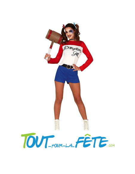 Déguisement Harlequin "dangerous girl" taille adulte
