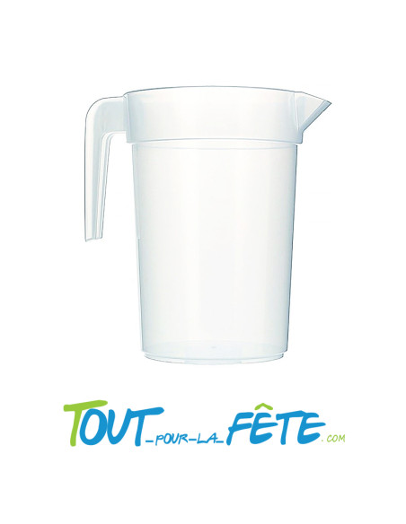 Carafe 1 litre polypropylène transparent