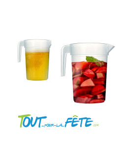 Carafe 1 litre polypropylène transparent 2