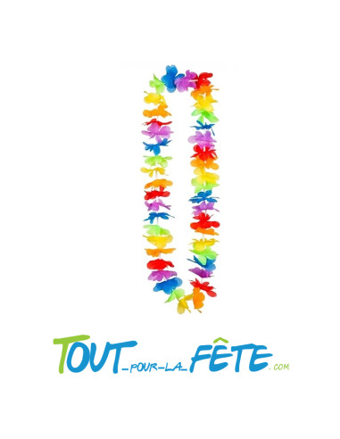 Collier de fleur Hawaïen / Tahiti multicolore
