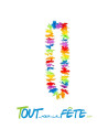 Collier de fleur Hawaïen / Tahiti multicolore
