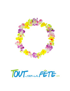 Collier de fleur Hawaïen / Tahiti multicolore 2
