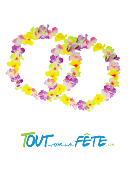 Collier de fleur Hawaïen / Tahiti multicolore