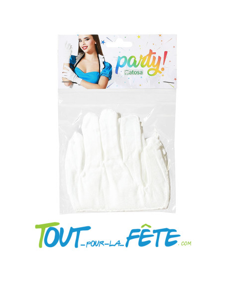 Paire de gants court blanc