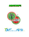 8 assiettes en papier minecraft 23 cm 2 motif
