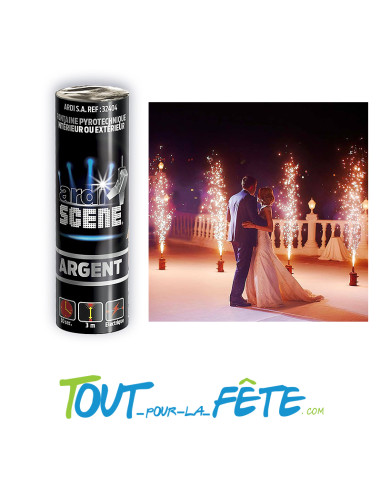 Jet de scène 2 mètres - 30 secondes couleur argent ( electrique )