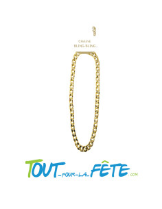 Chaîne bling-bling or 75cm