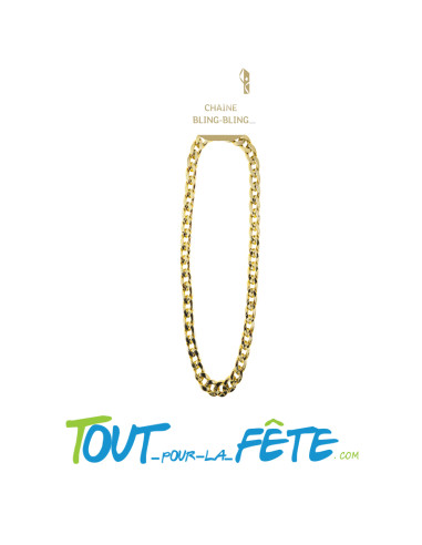 Chaîne bling-bling or 75cm