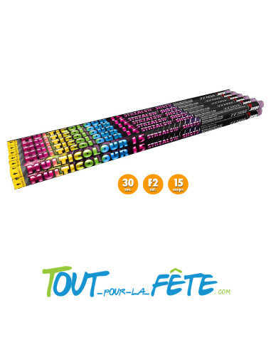 Chandelle romaine 15 coups multicolores (usage...