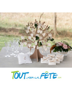 Arbre à vœux + 50 cœurs bois 2