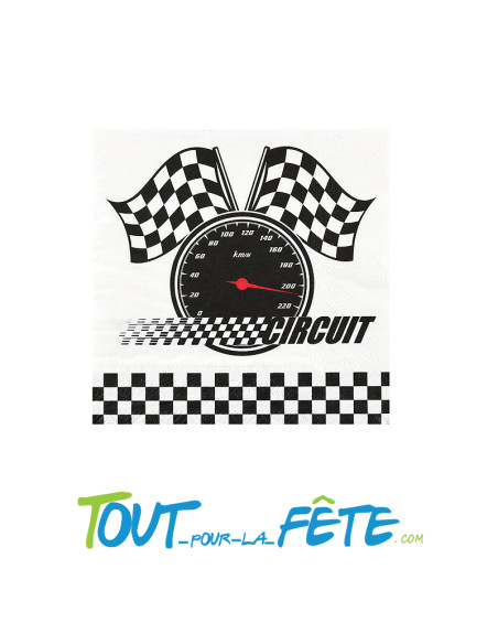20 serviettes papier racing