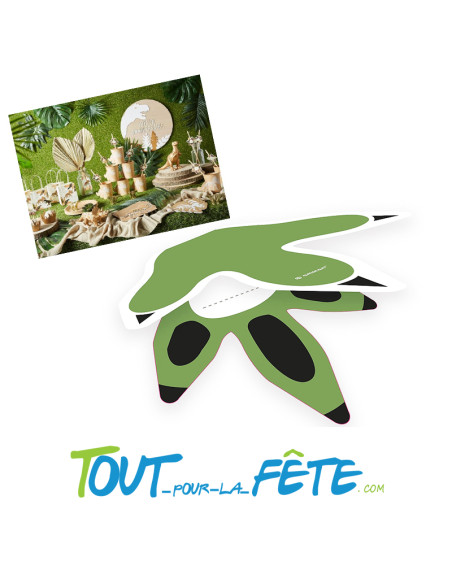 Lot de 8 marques places dinosaure