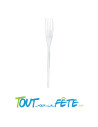 lot de 20 fourchettes transparentes en plastique