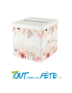 Tirelire / Urne florale "Un grand merci"