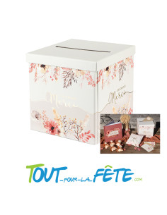 Tirelire / Urne florale "Un grand merci" 2
