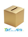 Urne carré or matte 23x23x23 cm