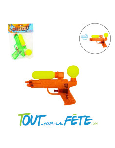 pistolet à eau double cuve 17cm coloris aléatoire