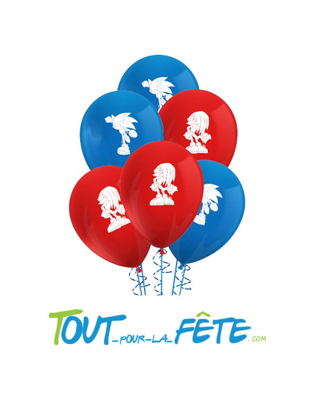 Lot de 8 ballons en latex Sonic