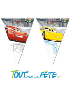 1 guirlande de fanions en plastique Cars ©