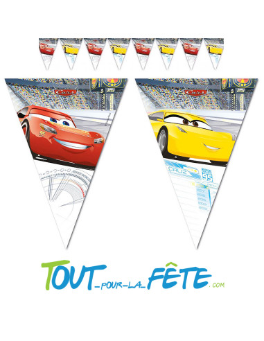 1 guirlande de fanions en plastique Cars ©