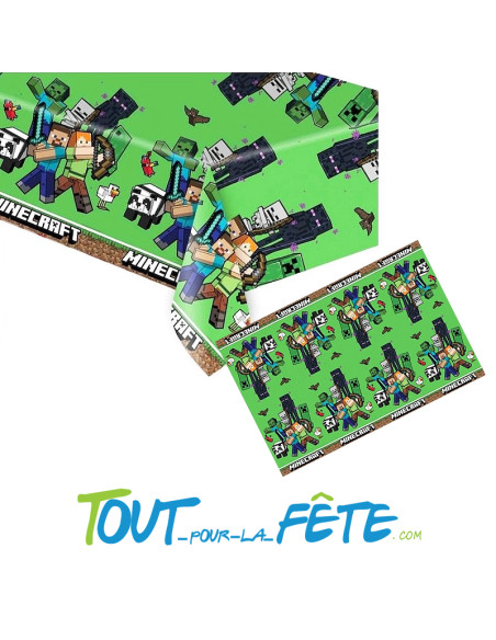 Nappe en plastique minecraft 1,20 x 1,80cm