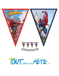 1 guirlande de fanions en plastique Spider-man © 2