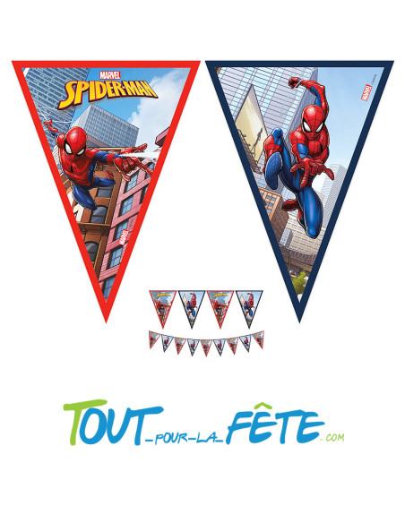 1 guirlande de fanions en plastique Spider-man ©