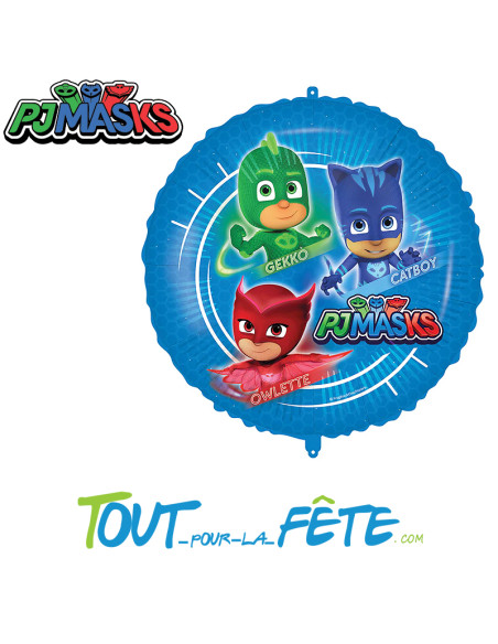 Ballons aluminium rond Pyjamask 46 cm