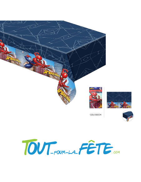 Nappe en plastique Spider-man 120cm x 180cm sous licence officielle Marvel