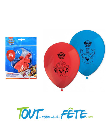 Lot de 8 ballons en latex Pat'Patrouille