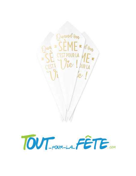 Lot de 10 cornets confettis ( mariage )