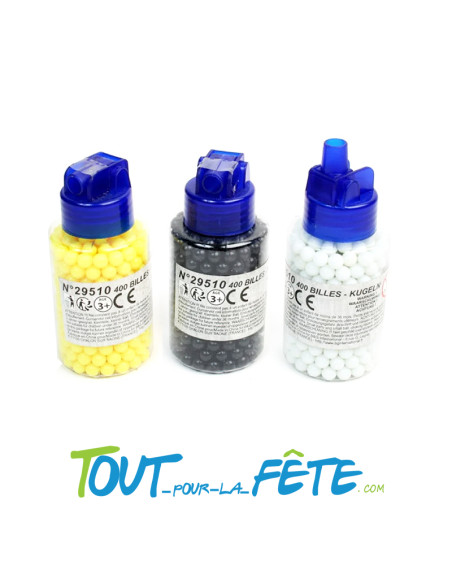 lot de 400 billes en plastique pour pistolet ou fusil a billes
