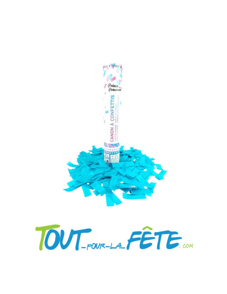 Canon a confettis reveal gender / baby shower bleu