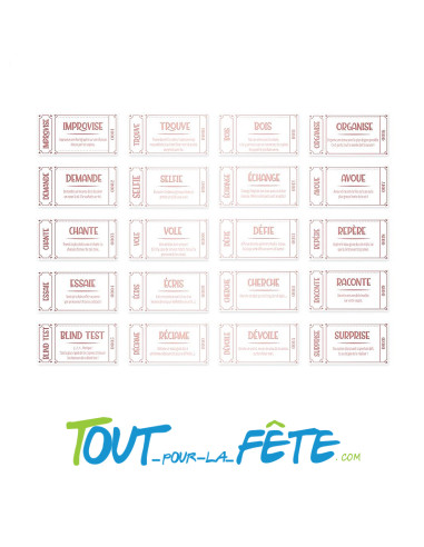 Jeu des défis EVJF