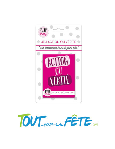 Jeux de carte action ou vérité EVJF