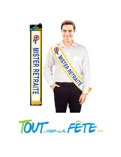 Écharpe tricolore Mister retraite avec carton à signer