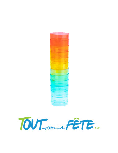 Lot de 10 shooters 4cl multicolore