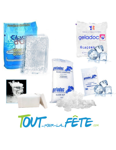 Glaçon glace carbonique bloc de glace glace pilée